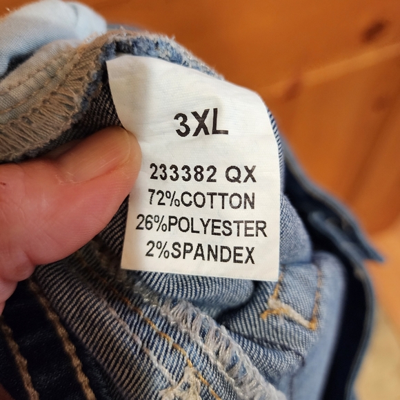 Flamingals Distressed Jeans Size 3X - Picture 3 of 9